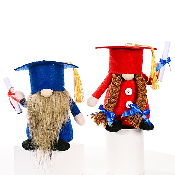 Poupée sans visage Graduation Saison fournitures de fête Gnomes Cadeau Nain En Peluche Gnome Décoration de La Maison Ornements pour les étudiants FY3577