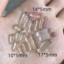 DHL CLEAR QUARTZ TERP PIL OD 5 * 10 MM 5 * 14 MM 5 * 17mm Roken DAB PAREL INSLAATSEL SPIN-transparante Pillen Capsule voor Nail Banger Water Bong