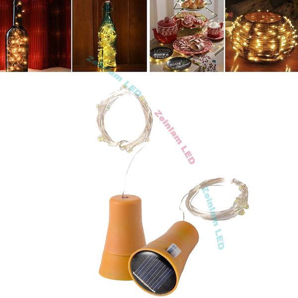 DHL livraison gratuite Cuivre Fée Bande Fil En Plein Air Partie Décoration Nouveauté Nuit Lampe DIY Cork Light String