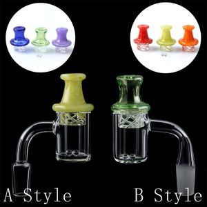 DHL rentable Quartz Banger plat haut biseauté bord 25mmOD clous avec verre UFO filature Carb Cap Terp perles pour verre eau Bongs Dab Rigs tuyaux