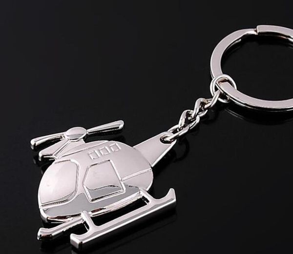Porte-clés hélicoptère créatif porte-clés en métal en alliage de zinc porte-clés avion unisexe