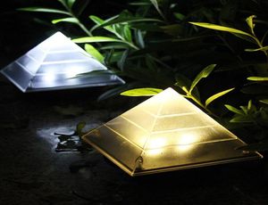 DHL Creative Solar Lampe Pyramid Lawn Lights Outdoor Garden Decoration Landscape Sunlight Yard Street Path Villa Walkway Away L4083234