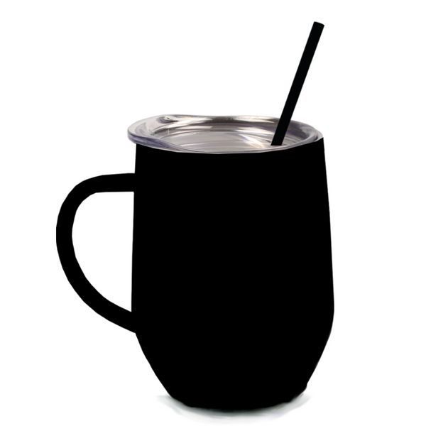 DHL a personnalisé des tasses à café avec la poignée d'oeuf de Logo tasses d'acier inoxydable de 12oz F1221