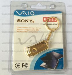 Entrega de DHL 8G/16GB/32GB/64GB/128GB/256GB Unidad flash USB SONY/Rotación de acero inoxidable Pendrive de capacidad real/Memoria USB 2.0 de alta calidad