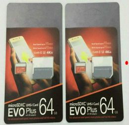 DHL Entrega 8GB16GB32GB64GB128GB256GB EVO Original Plus Micro SD Tarjeta U3SMartPhone TF TF C10TABLET PC TARJETA 95MB4844567