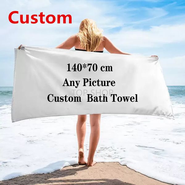 DHL Livraison serviette de plage sportive personnalisée Swimming Swimming Derying Bath Tails