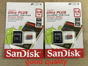 Livraison DHL Smartphone SDK N16GB / 32GB / 64GB / 128GB / 256GB Capacité réelle Caméra haute définition Carte micro mémoire SD 100 Mo / S UHS-I C10 Carte TF de haute qualité