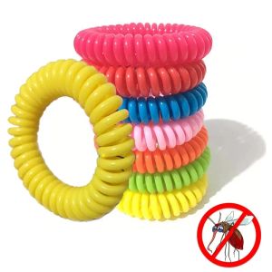 Livraison DHL Lutte antiparasitaire Anti-moustique Bracelet Élastique Bobine Spirale Main Poignet Bande Téléphone Anneau Chaîne Printemps Répulsif Sport Voyage Protection Extérieure 0705