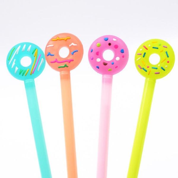 DHL beignets en forme de stylo gel couleur bonbon 4 couleurs marqueur de dessin animé Lollipop papeterie pour les étudiants de bureau fournitures de bureau en stock