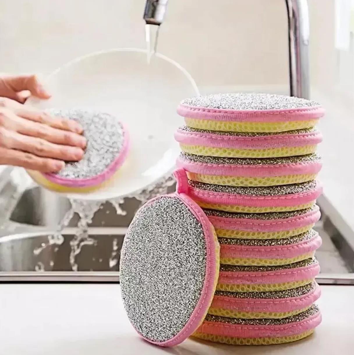 DHL двойная боковая посуда для мытья губчатая кастрюль с кастрюлем для мытья губки домашние чистящие инструменты кухня посуда для мытья блюдо оптом