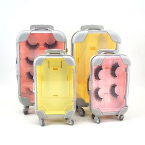 Dhl False Cils cils Boîte d'emballage Luggage Lashes Suitcase Luxury Vashes Packing Emballage Fluffy and Curly Case vide