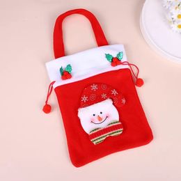 DHL Fast Christmas Apple Bag Merry Christmas Candy Gift Bags Decoration Home Red Printed Handbag