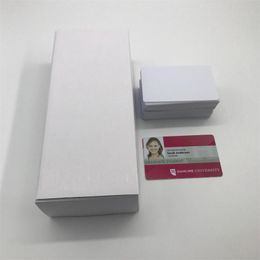 DHL Fast Printable Blank Sublimation PVC Card Plastic White ID Business Card for Promotion Gift Name Cards Party Desk Number Tag DD