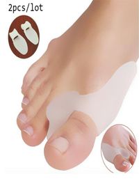 DHL navire rapide 2pcslot orteil Hallux Valgus correcteur silicone gel épandeur soins des pieds séparateur d'orteil garde oignon civière Straig2617425