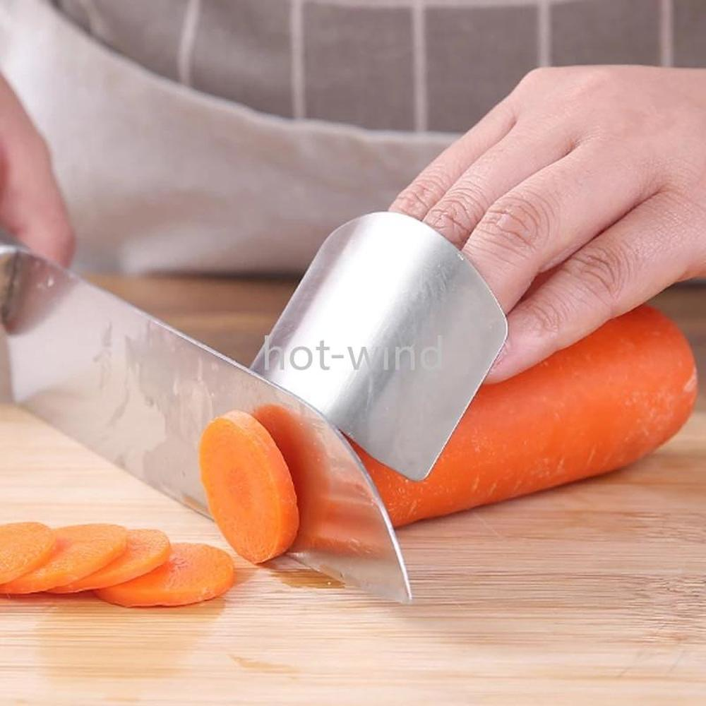 DHL Snelle Rvs Mes Vinger Hand Guard Finger Protector voor Snijden Slice Veilige Slice Koken Vinger Bescherming Tools DD