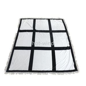 DHL Snelle sublimatiepaneeldeken Witte lege dekens voor tapijt Vierkante dekens voor het sublimeren van thermisch transfertapijt