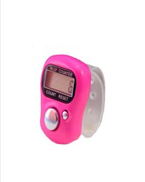 DHL FEDEX 500 Uds Mini banda de mano contador de cuenta pantalla Digital LCD anillo de dedo recuento electrónico de cabezas Tasbeeh9304577