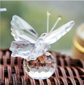 DHL fedex envío gratis colección de cristal precioso recuerdo de mariposa recuerdos de fiesta de boda para invitados + 100 unids/lote + envío gratis