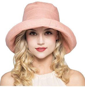 DHL opvouwbare massieve sunhat vrouwen platte emmer cap brede rand visser hoed met nek flap outdoor reizen strand cap verstelbare riem