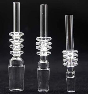 Dhl Free 100% Quartz Nail Tip 10mm 14mm 18mm Mâle Drip Tips Quartz Banger Tip Ongle Inversé pour Verre Silicone recycler Bong