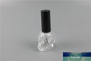 DHL gratuit 100 pcs/lot 10 ml crâne vide vernis à ongles bouteille avec noir petite brosse Nail Art conteneur verre ongles bouteilles d'huile