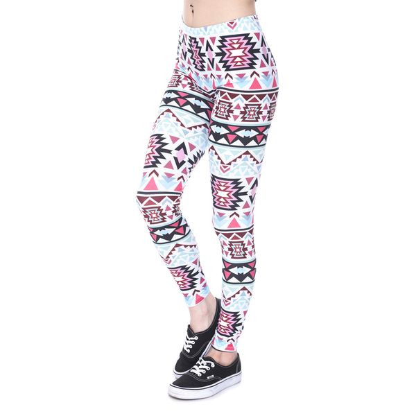 DHL GRATUIT !! 10 pièces/lot Leggings impression aztèque legging femmes motif géométrique Legging pantalon extensible décontracté mince Capri Leggings