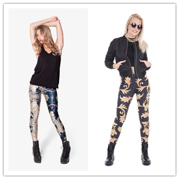 DHL GRATUIT !! 10 pièces/lot Leggings à motifs solides impression 3D Legging pantalon extensible décontracté Slim Capri Leggings femmes Yoga pantalons de travail