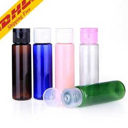 DHL FREE Mini plastique cosmétique bouteille vide avec un échantillon de flip Cap Huile Essentielle Crème Emballage Flacons