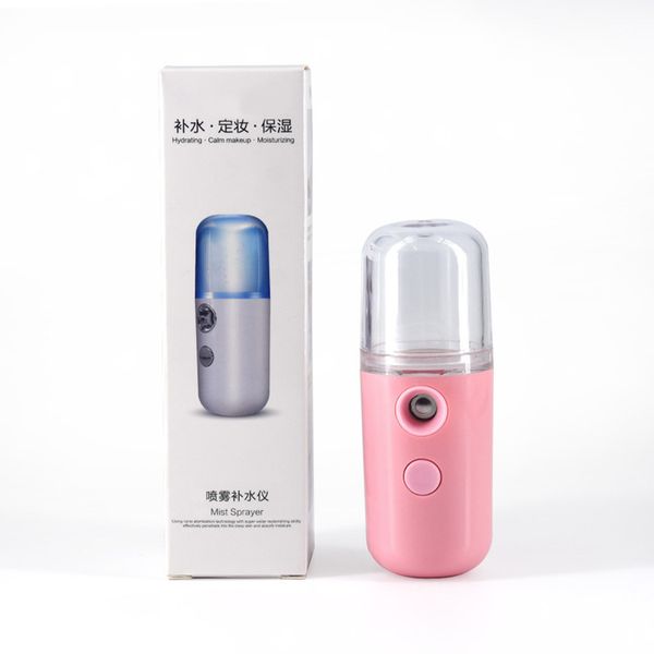 DHL GRATUIT 30 ml Mist Pulvérisateur Portable Mini Handheld Été Hydratant Facial Vapeur Visage Vapeur Humidificateur Spray Beauté Soins de la Peau