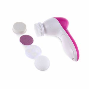 DHL gratuit 5in1 Deep Clean Electric Facial Cleaner Face mini Skin Care Massager Scrubber Brush