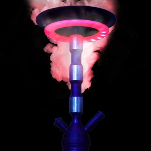 DHL Free 6Inch LED Ring Hookah Lámpara Luz Portátil Portátil Accesorios Portátiles Bandeja Bandeja Luces magnéticas