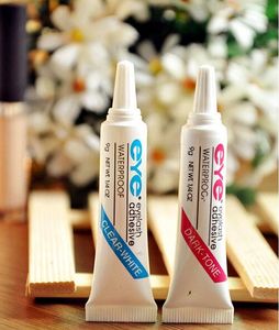 DHL Free 7g Eye Lash Glue Noir Blanc Maquillage Eye Lash Adhésif Étanche Faux Cils Adhésifs Colle Blanc Et Noir Disponible 1200Pcs