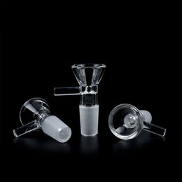 DHL gratuit !!! Bols à fumer en verre à entonnoir rentable clair 14mm pièce de bol à tête mâle pour les plates-formes Dab conduites d'eau tabac