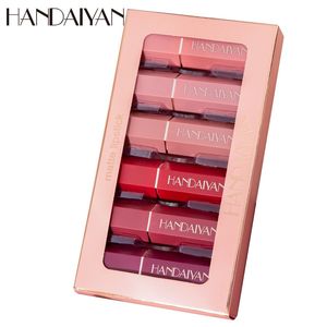 Le maquillage de boîte de rouge à lèvres mat Handaiyan offre une magnifique couleur légère 6pcsePacked