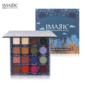 DHL gratuit IMAGIC miroitant et mat ombre à paupières Palette maquillage 16 couleurs ombre à paupières étanche cosmétiques professionnels 50 kits/lot