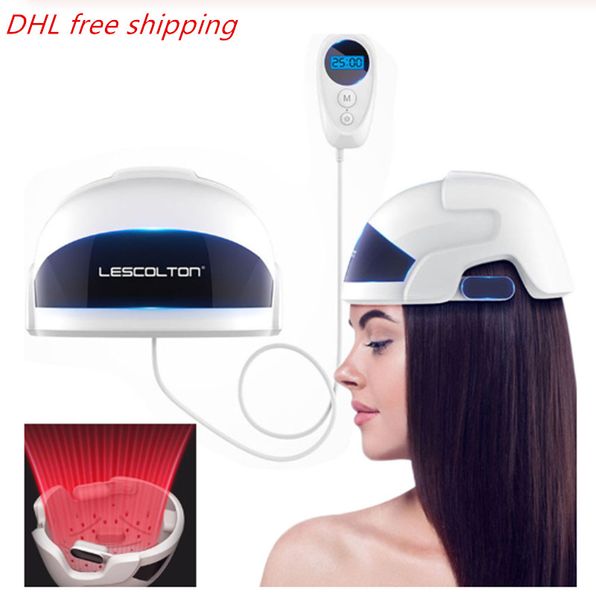 DHL gratuit Thérapie par la lumière infrarouge Casque de repousse des cheveux au laser Traitement à 26 diodes Capuchon de croissance rapide Solution de perte de cheveux Machine de repousse des cheveux