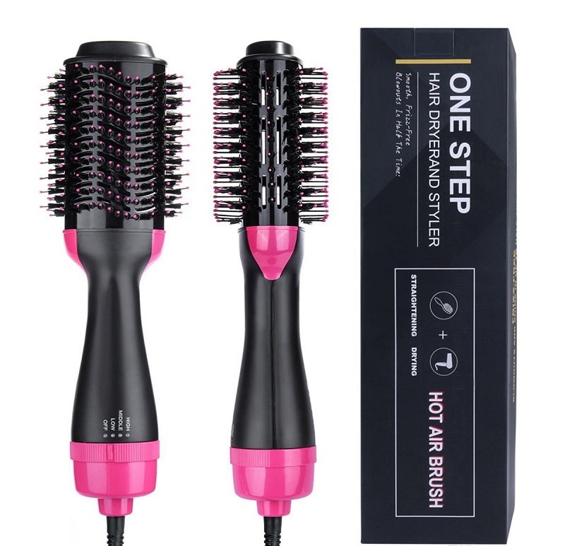 One Step Hair Dryer Brush and Volumizer Blow straightener curler salon 4 in 1 roller Electric heat Air Curling Iron comb