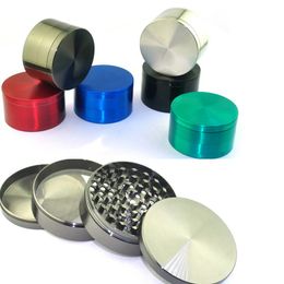 DHL Gratis Pepper Grinders Kruid Metalen Ginder 55mm 4 Laag Tabak Grinder Herb Grinders Hand Muller 6 Kleuren ZICN Legering CNC Tanden Grinders FI