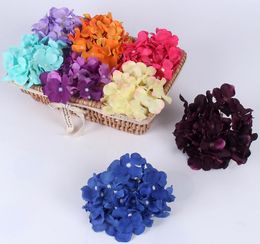 DHL gratis kwaliteit Hydrangea Wholesale Big Flower Head 15cm Zijde Wit Hydrangeas Boeket voor bruiloft centerpieces Home Party Decoratief