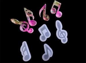 DHL Free reutilizable Musical nota de silicona moldes de chocolate bricolaje bandejas de cubos de hielo de moho