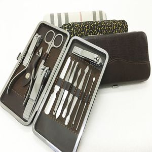 DHL Gratis Shiipping Rvs Nail Manicure Tool Kit Nail Art Clipper Pedicure Scissor Tweezer Mes