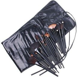 DHL gratis schip 32 stks professionele make-up borstels set cosmetische borstel set kit tool + roll-up case 10pcs / lot