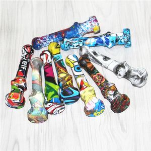 Hookahs siliconen nectar kit met 14 mm titanium nagel kwarts tips siliconen nectar pijpen roken glazen pijp olielijsten glas glijbom terugvordering catchers