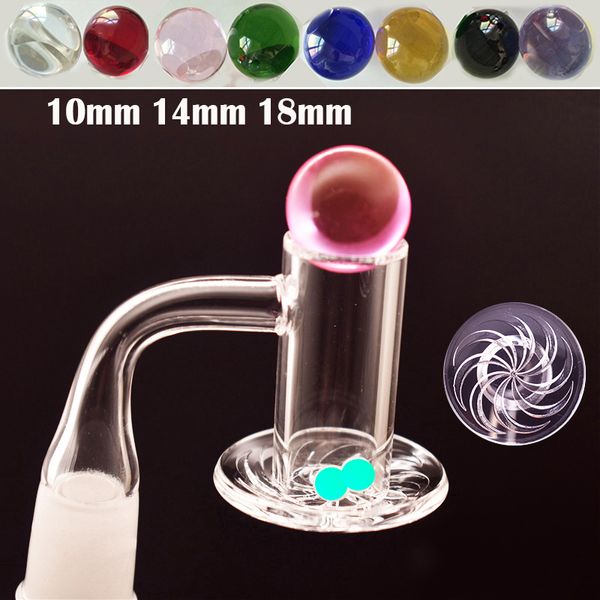 DHL Free Spinning Quartz Banger Nail avec Carb Cap et Terp Pearl Femelle Mâle 10mm 14mm 18mm tuyau de brûleur à mazout pour Dab Rig Bong