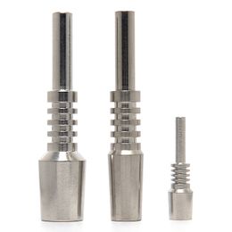 DHL gratis titanium nagelpunt 10 mm 14 mm 18 mm mannelijke gewricht titanium nagel tips 3 mm dikte voor NC Kit DAB rig roken accessoires gereedschap