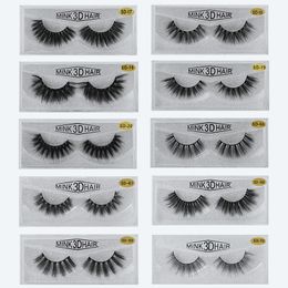 Cils en gros 3D Faux cils de vison naturel longs Faux cils doux épais Faux Extension des yeux outils de beauté 20 styles