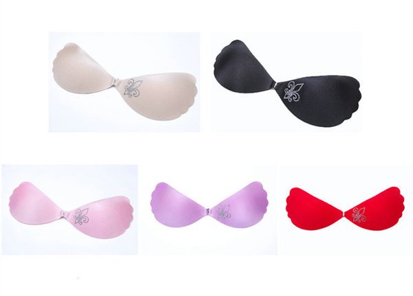 DHL GRATUIT Femmes Push Up Soutien-Gorge Silicone Adhésif Invisible Aile Soutien-Gorge Avec Diamant Sans Bretelles Sans Bretelles Dos Nu Soutien-Gorge Sein Pad