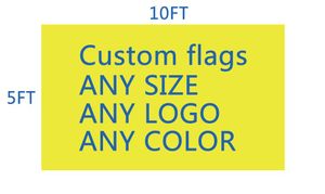 DHL frshpping equipo de fútbol/bandera del club personalizado 10x5 pies Impresión Digital 100D poliéster pongee bandera personalizada