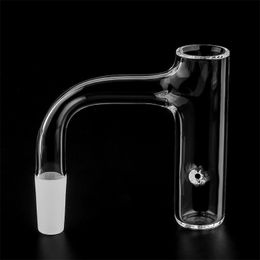 DHL Soldadura completamente fusionada Uñas para fumar Borde biselado Cuarzo Finger Bangers 16 mm OD para tuberías de agua de vidrio Bongs Dab Rigs