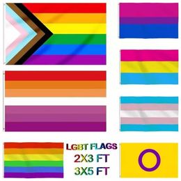 DHL Gay Flag 90x150cm Rainbow Things Pride Drapeaux LGBT bisexuels lesbiennes pansexuels